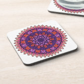 紫とピンクの曼荼羅 コースター (左側)