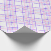 紫とピンクの格子模様 ラッピングペーパー (角)