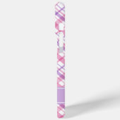 紫とピンクの格子模様 Case-Mate iPhoneケース (裏面 / 左)