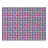 紫とピンクの植物花柄 テーブルクロス (正面(横))