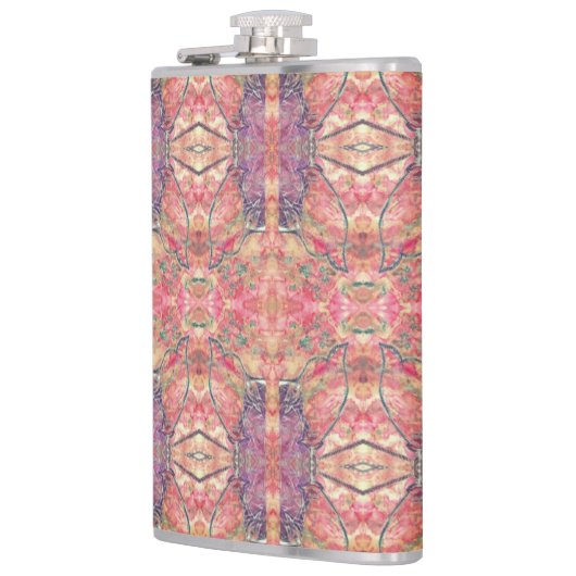 紫とピンクの模様 フラスク (左)