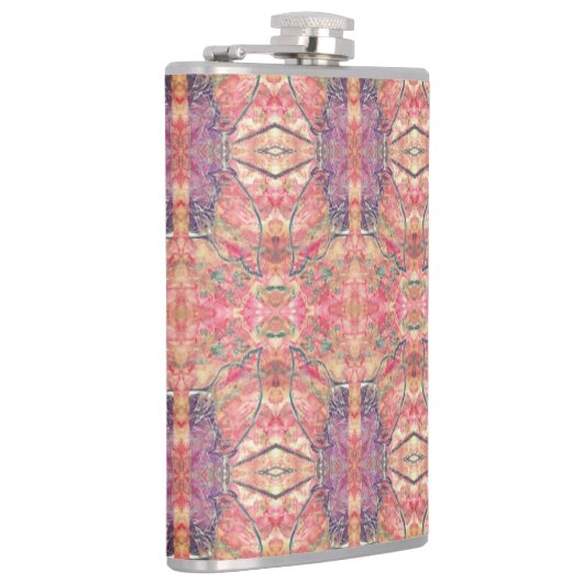 紫とピンクの模様 フラスク (右)