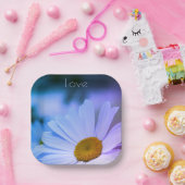 紫とピンクの正方形 ペーパープレート (パーティー)