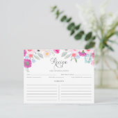 紫とピンクの水の色のアネモネスレシピカード ポストカード (スタンド正面)