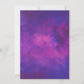 紫とピンクの水彩抽象ウェディング 招待状 (裏面)