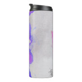 紫とピンクの水彩抽象 タンブラー (回転右)