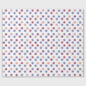 紫とピンクの水玉模様 ラッピングペーパー (フラット)