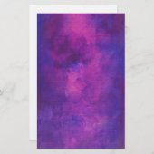 紫とピンクの水色のスクラップブックの背景 便箋 (正面/裏面)