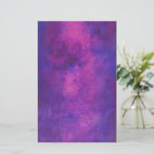 紫とピンクの水色のスクラップブックの背景 便箋 (スタンド正面)