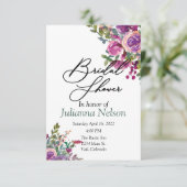 紫とピンクの水色のナス招待状 招待状 (スタンド正面)