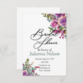 紫とピンクの水色のナス招待状 招待状 (正面/裏面)