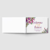 紫とピンクの水色のナス結婚ズグー ゲストブック (全面)