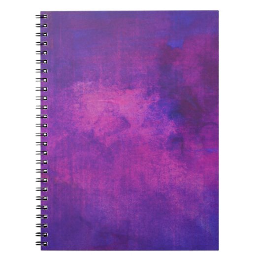 紫とピンクの水色の抽象芸術背景 ノートブック (正面)