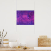 紫とピンクの水色の抽象芸術背景 ポスター (キッチン)