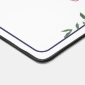 紫とピンクの水色フローラ パーソナライズされた デスクマット (コーナー)