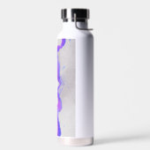 紫とピンクの水色抽象芸術 ウォーターボトル (左面)