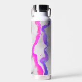 紫とピンクの水色抽象芸術 ウォーターボトル (正面)