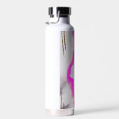 紫とピンクの水色抽象芸術 ウォーターボトル (右面)