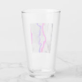 紫とピンクの水色抽象芸術 タンブラーグラス (裏面)