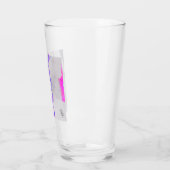 紫とピンクの水色抽象芸術 タンブラーグラス (左)