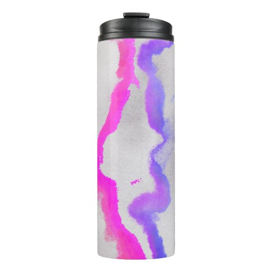紫とピンクの水色抽象芸術 タンブラー (正面)