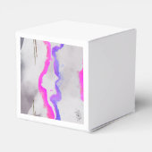 紫とピンクの水色抽象芸術 フェイバーボックス (裏面サイド)