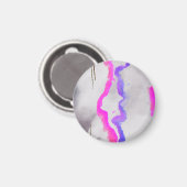 紫とピンクの水色抽象芸術 マグネット (正面/裏面)