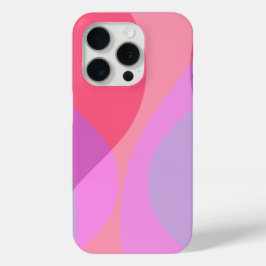 紫とピンクの波 iPhone 15 PROケース