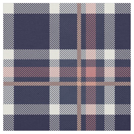 紫とピンクの生地の格子柄 ファブリック (クローズアップ)