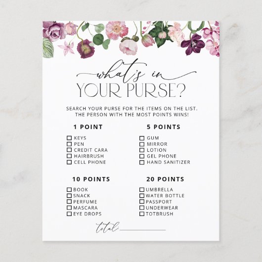 紫とピンクの花あなたの財布のゲームの何 (正面)