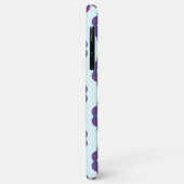 紫とピンクの花の形のイラスト Case-Mate iPhoneケース (裏面/左)