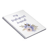 紫とピンクの花を持つマイデプロイメントジャーナル ノートブック (右側)