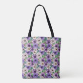 紫とピンクの花 トートバッグ (裏面)