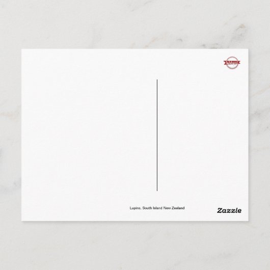 紫とピンクの花 : ニュージーランドのルピナス @ ポストカード (裏面)