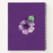 紫とピンクの花 ノートブック (裏面)