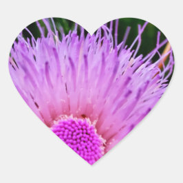 紫とピンクの花 ハートシール