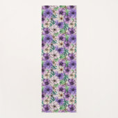 紫とピンクの花 ヨガマット (正面)