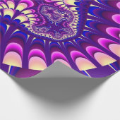 紫とピンクの花 ラッピングペーパー (角)