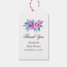 紫とピンクの花。赤ん坊のシャワー感謝していユー