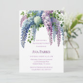 紫とピンクの藤のバチェロレッテ 招待状 (スタンド正面)