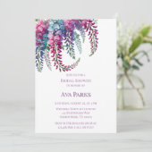 紫とピンクの藤ブライダルシャワー 招待状 (スタンド正面)