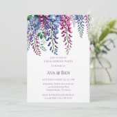 紫とピンクの藤婚約パーティ 招待状 (スタンド正面)