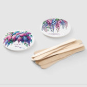 紫とピンクの藤結婚の花 ハンドファン (組立なし)