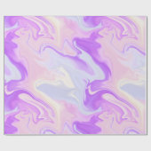 紫とピンクの虹色グラデーション大理石 ラッピングペーパー (フラット)