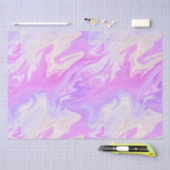 紫とピンクの虹色グラデーション大理石 薄葉紙 (クラフト)