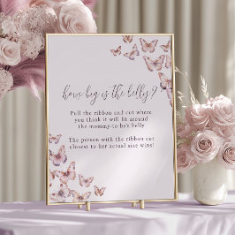 紫とピンクの蝶どのように大きい腹のゲーム ポスター