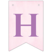 紫とピンクの蝶のハッピーバースデーバナー バンティングフラッグ (第2の旗)