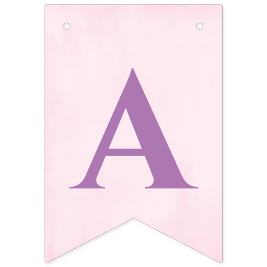 紫とピンクの蝶のハッピーバースデーバナー バンティングフラッグ (第3の旗)