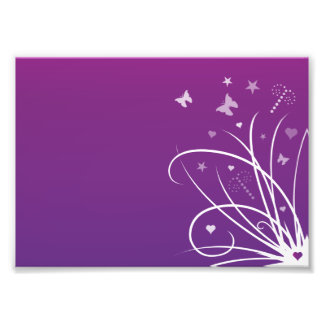 紫とピンクの蝶の渦巻き フォトプリント           