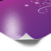 紫とピンクの蝶の渦巻き フォトプリント            (角)